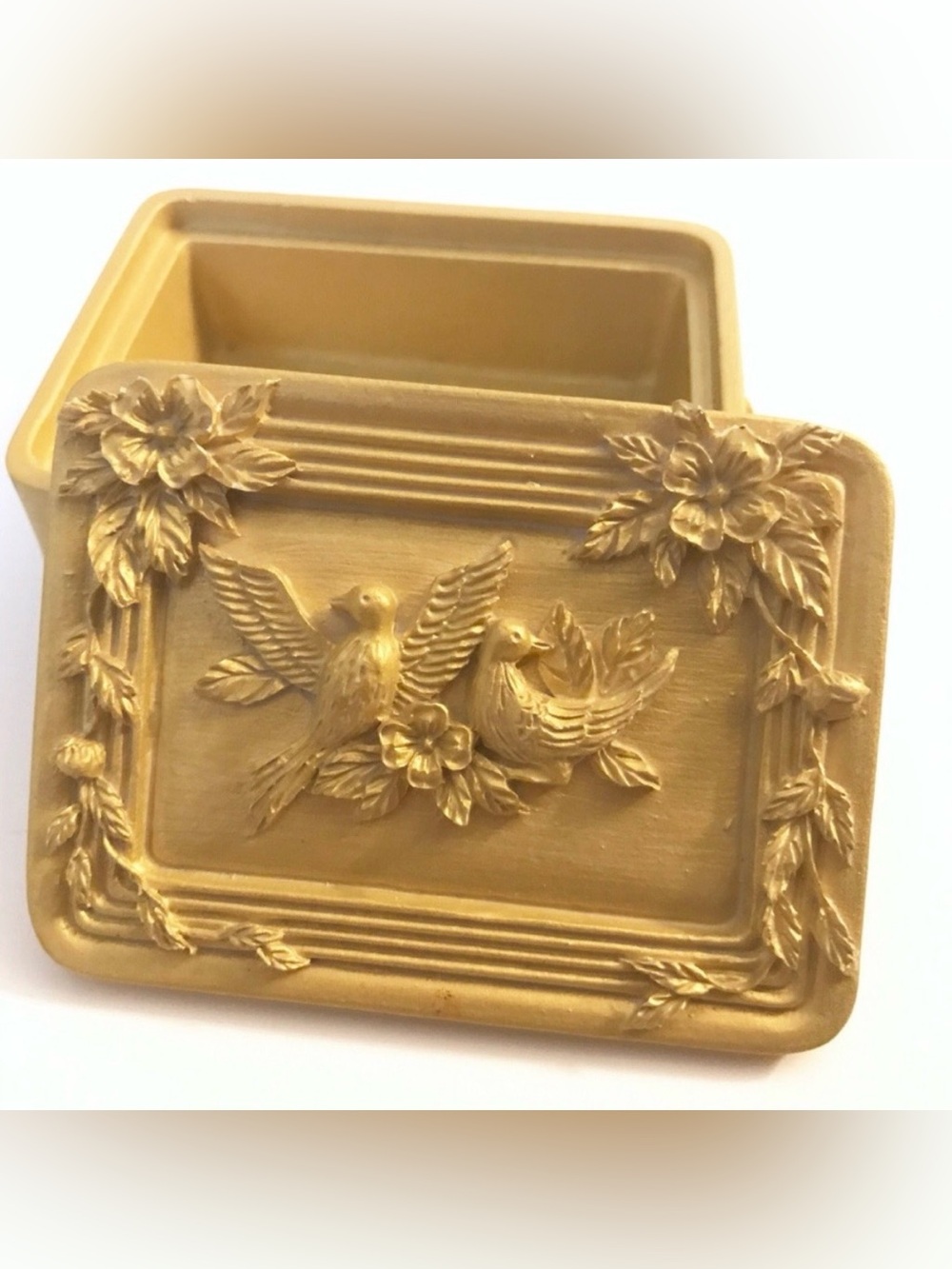 Gold‎ Decorative Jewelry Box with Birds